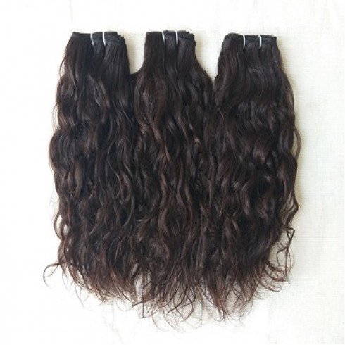 100% Human Hair Extensions Natural Color unprocessed curly wavy hair